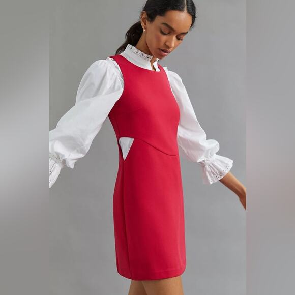 Anthropologie Dresses & Skirts - NEW Mare Mare X Anthropologie Cut-Out Shift Dress In Red Size Small